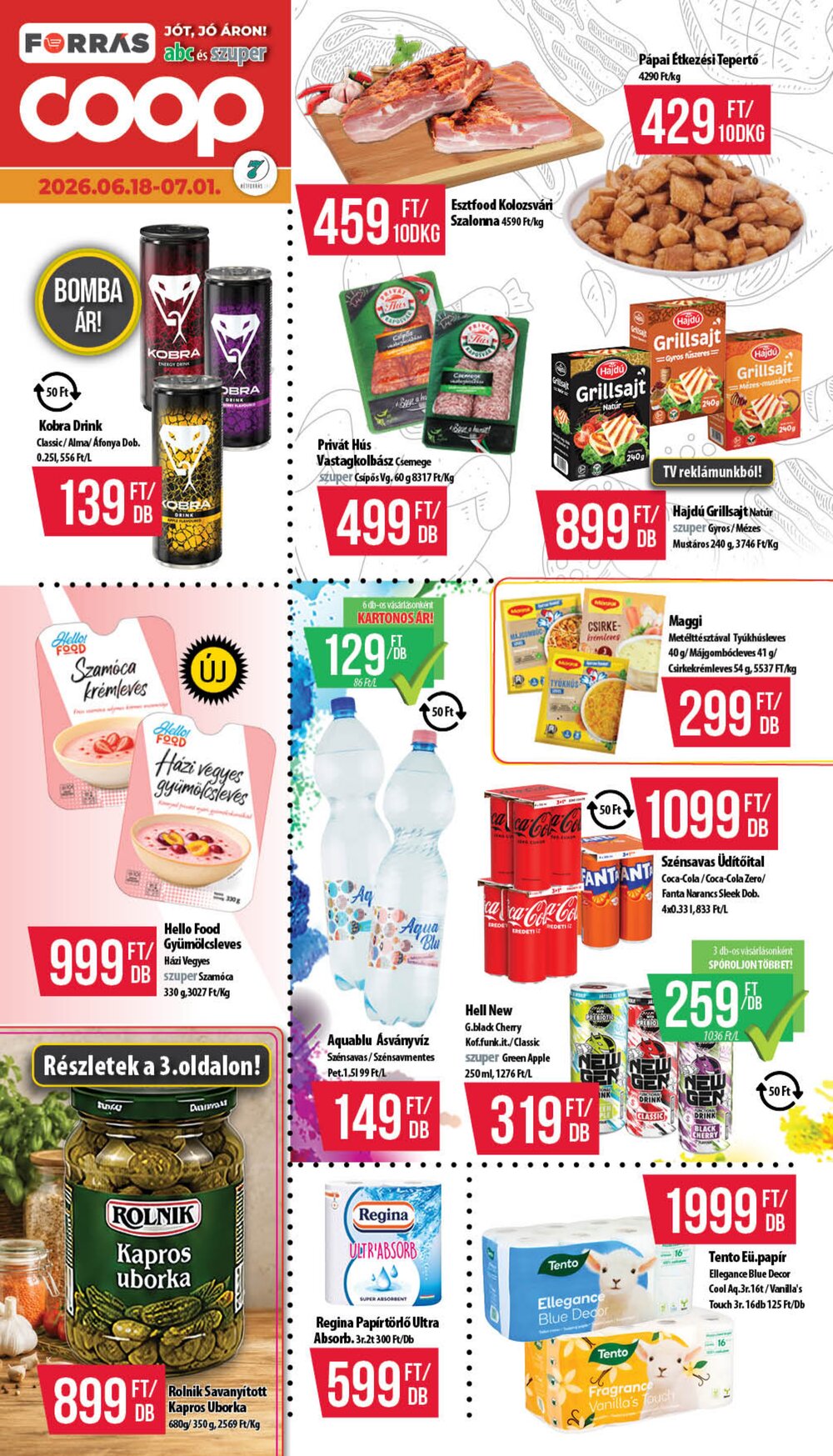 Coop akciós újság 2026.06.18-tól - 1. oldal.