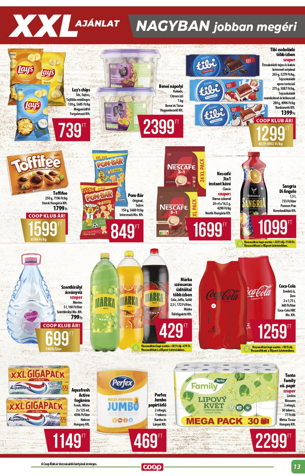 Coop akciós újság 2026.06.18-tól - 13. oldal.