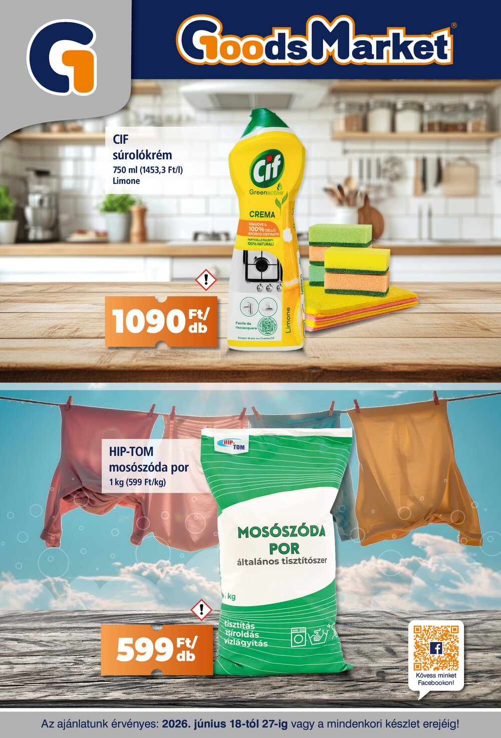 Goods Market akciós újság 2026.06.18-tól - 1. oldal.