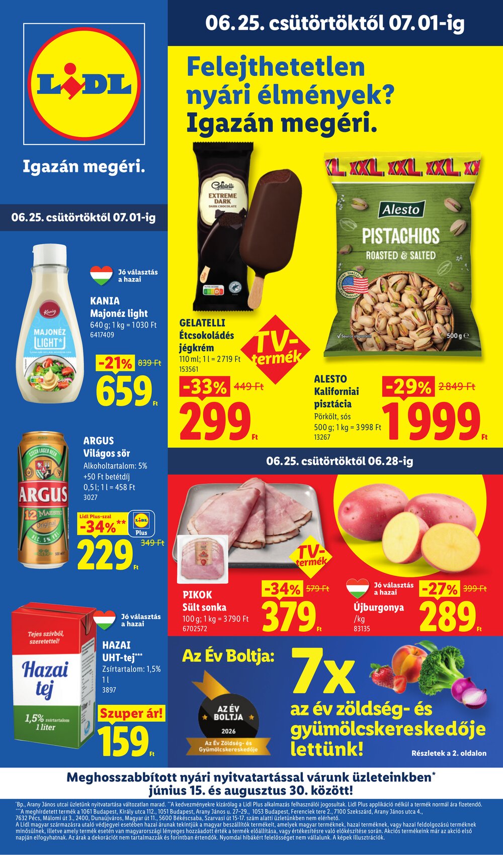 Lidl akciós újság 2026.06.25-től - 1. oldal.