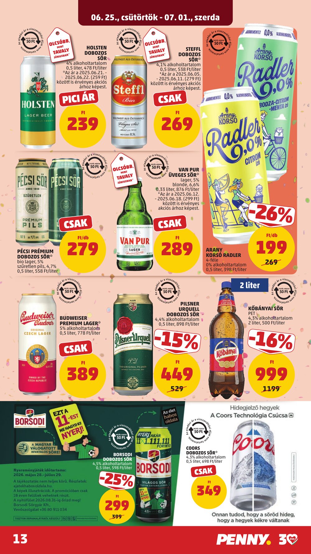 Penny Market akciós újság 2026.06.25-től - 13. oldal.