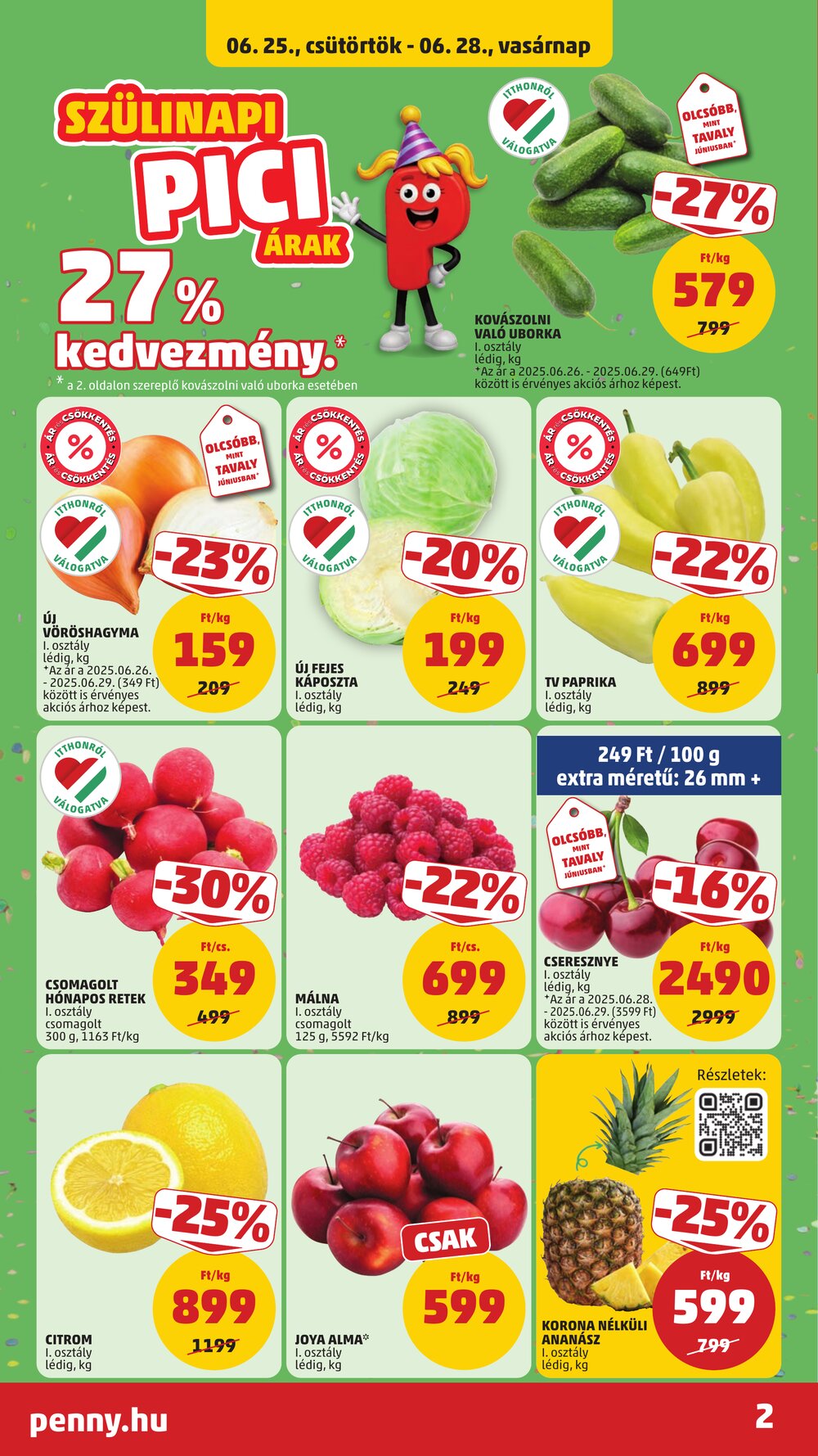 Penny Market akciós újság 2026.06.25-től - 2. oldal.
