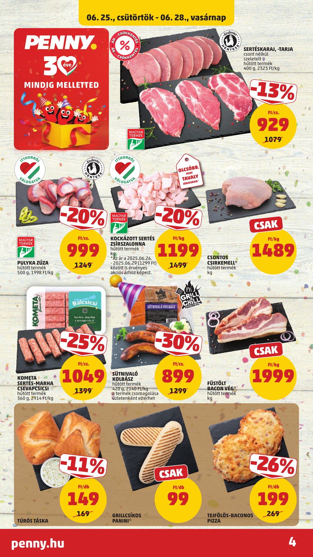 Penny Market akciós újság 2026.06.25-től - 4. oldal.