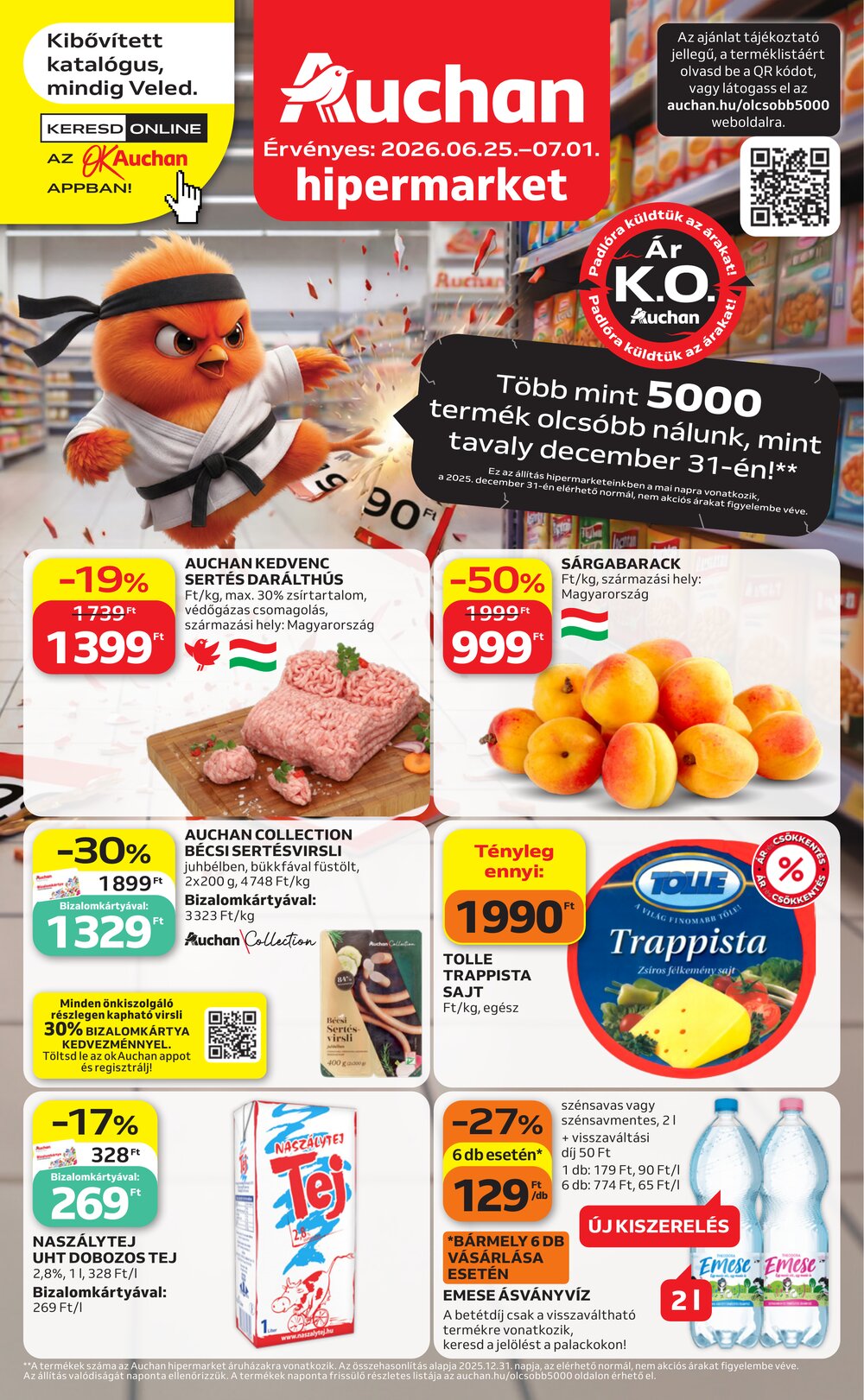 Auchan akciós újság 2026.06.25-től - 1. oldal.