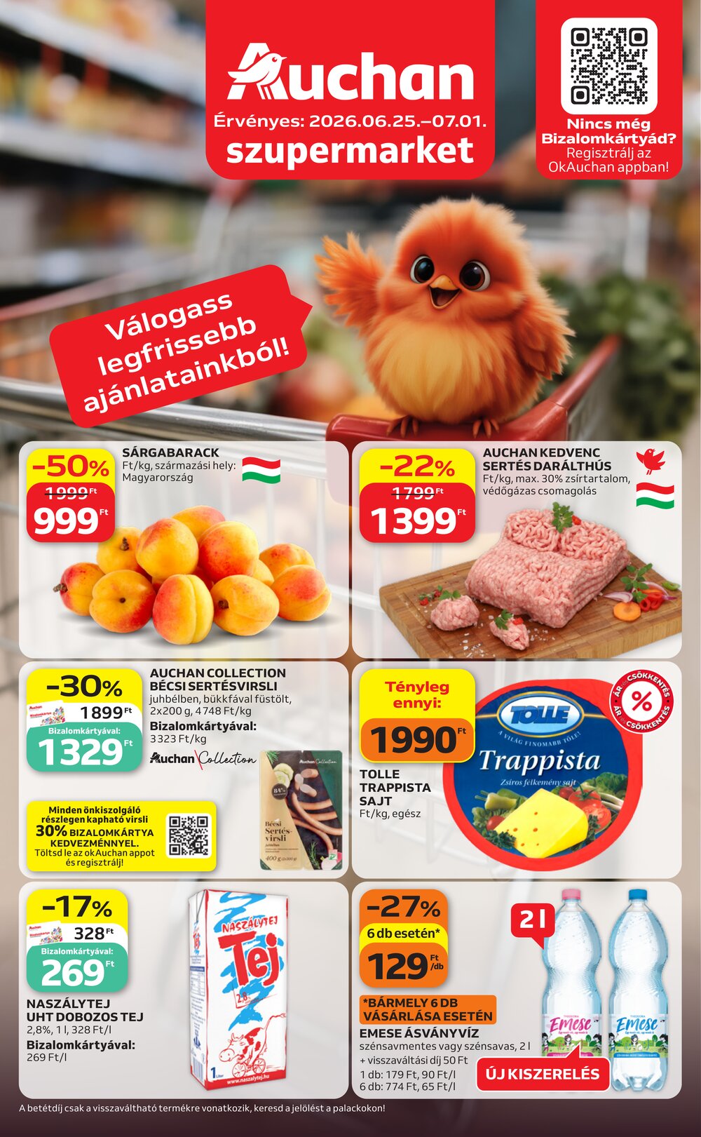 Auchan akciós újság 2026.06.25-től - 1. oldal.
