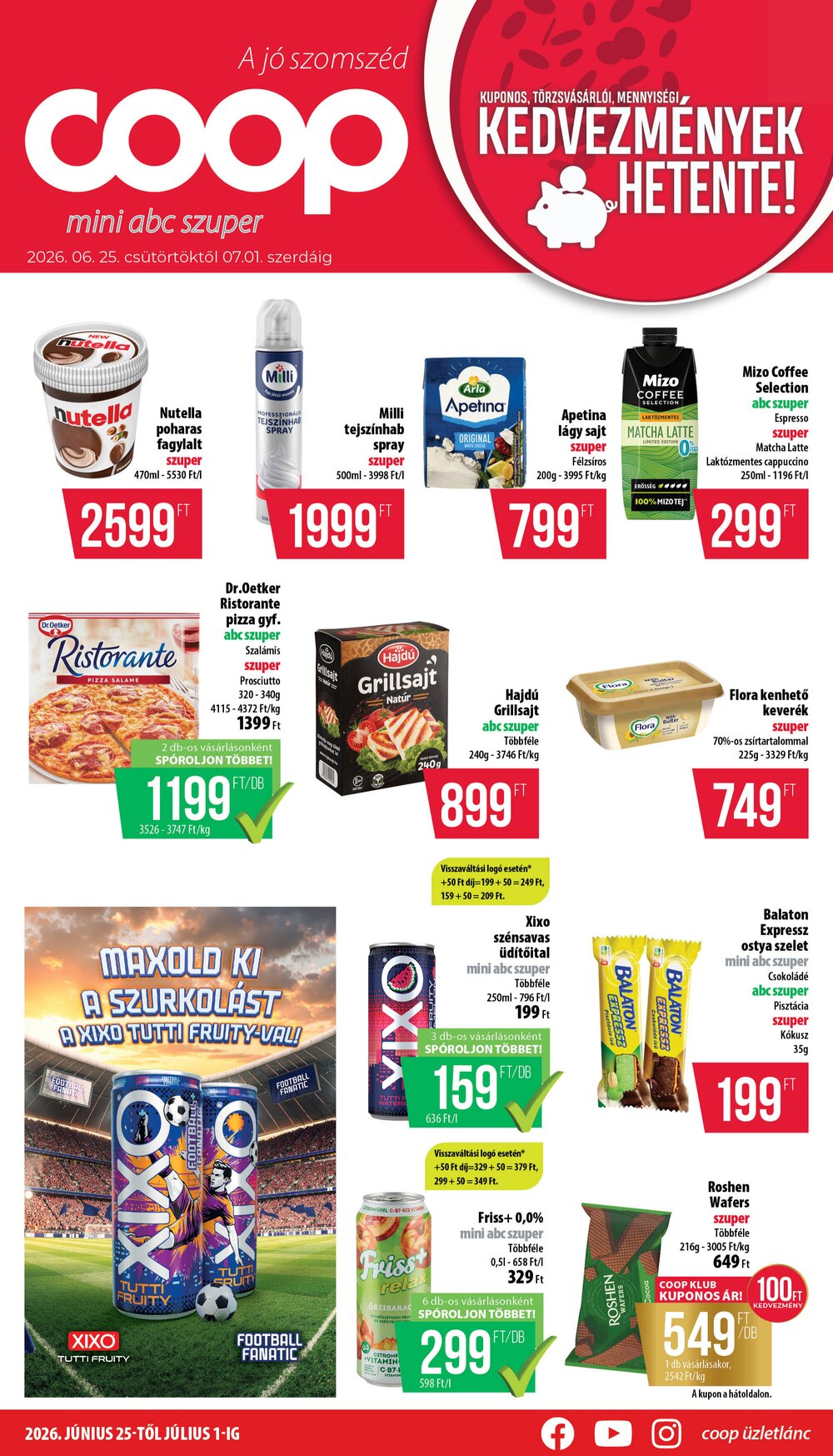 Coop akciós újság 2026.06.25-től - 1. oldal.