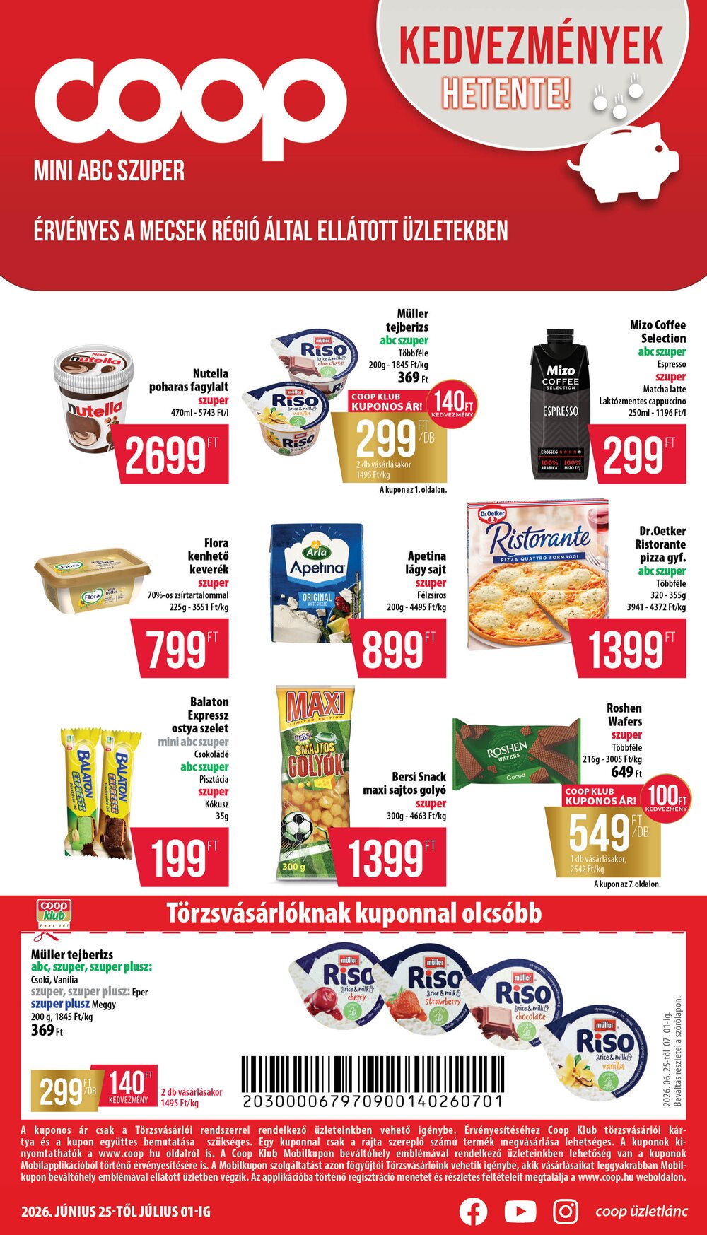 Coop akciós újság 2026.06.25-től - 1. oldal.