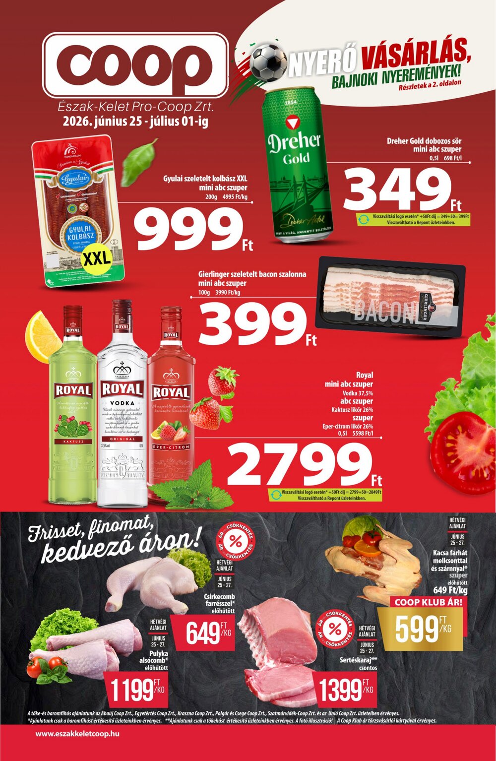 Coop akciós újság 2026.06.25-től - 1. oldal.