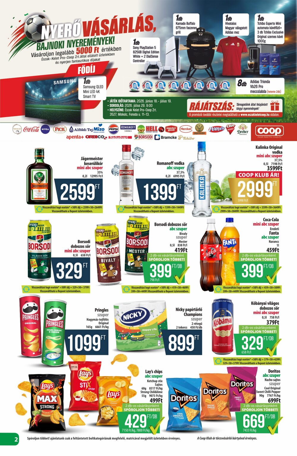 Coop akciós újság 2026.06.25-től - 2. oldal.