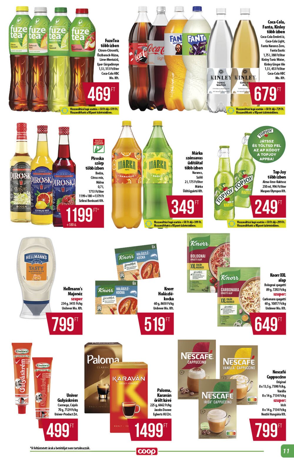 Coop akciós újság 2026.06.25-től - 11. oldal.