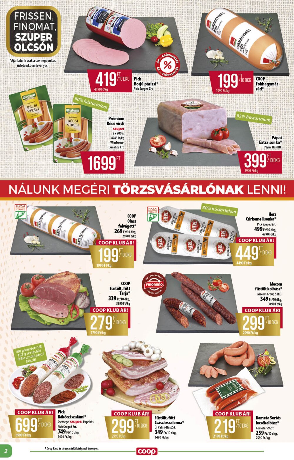 Coop akciós újság 2026.06.25-től - 2. oldal.