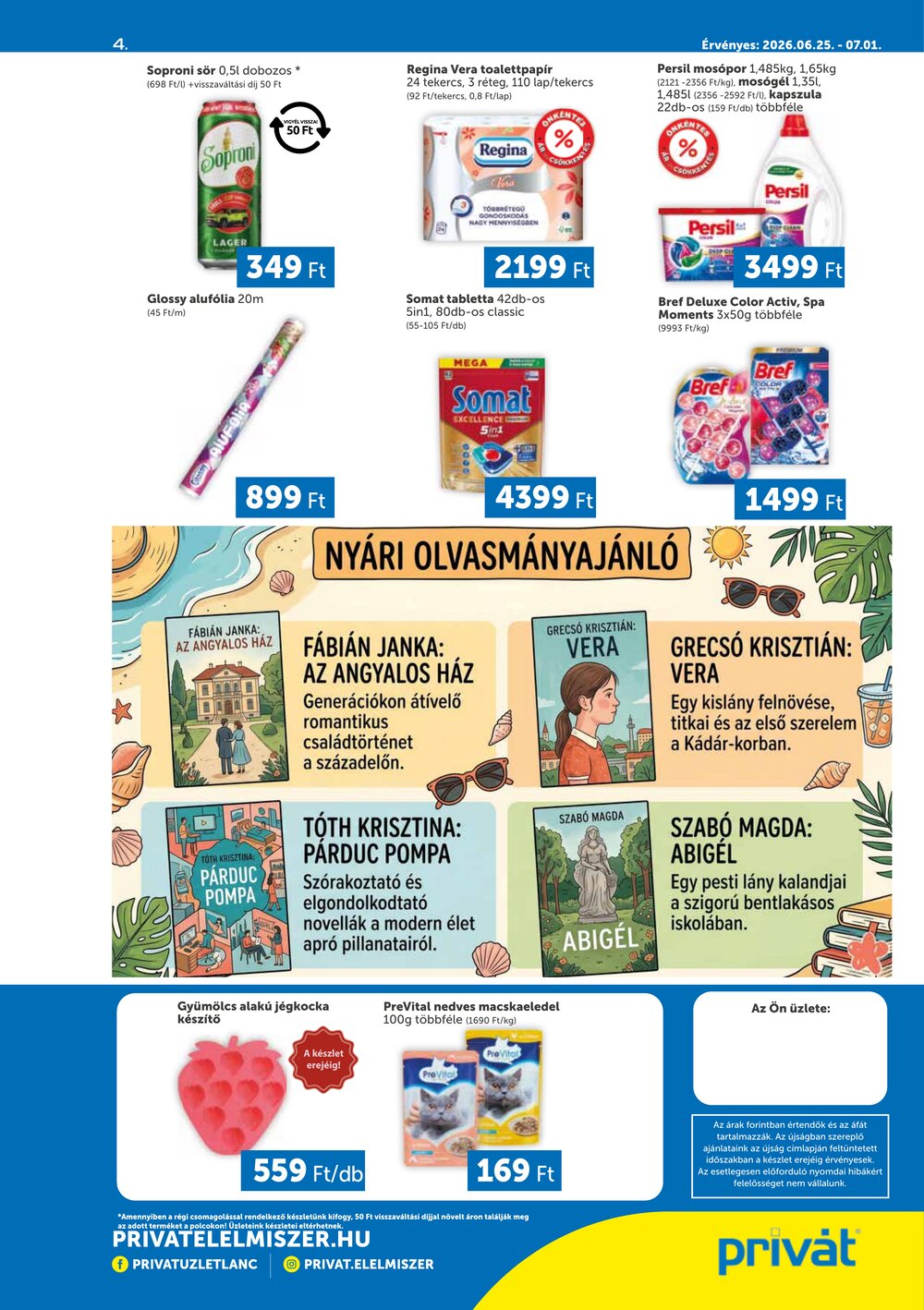 Privát akciós újság 2026.06.25-től - 4. oldal.