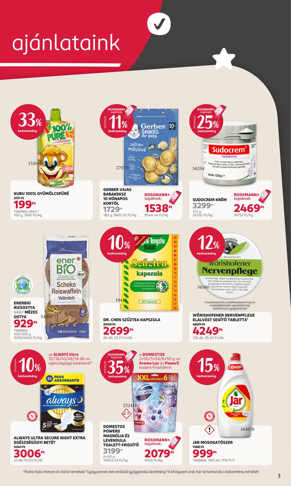 Rossmann akciós újság 2026.06.29-től - 3. oldal.