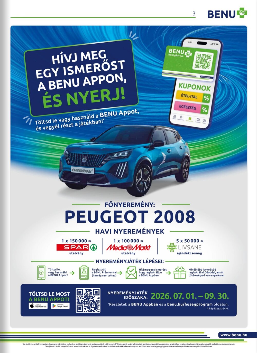 BENU Gyógyszertárak akciós újság 2026.07.01-től - 3. oldal.