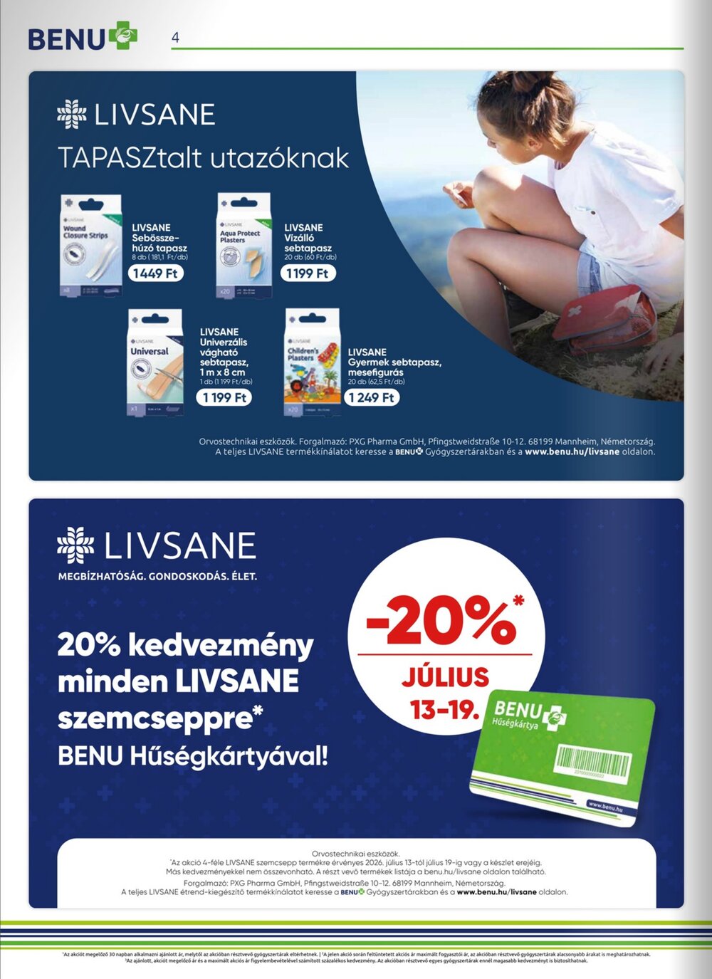 BENU Gyógyszertárak akciós újság 2026.07.01-től - 4. oldal.