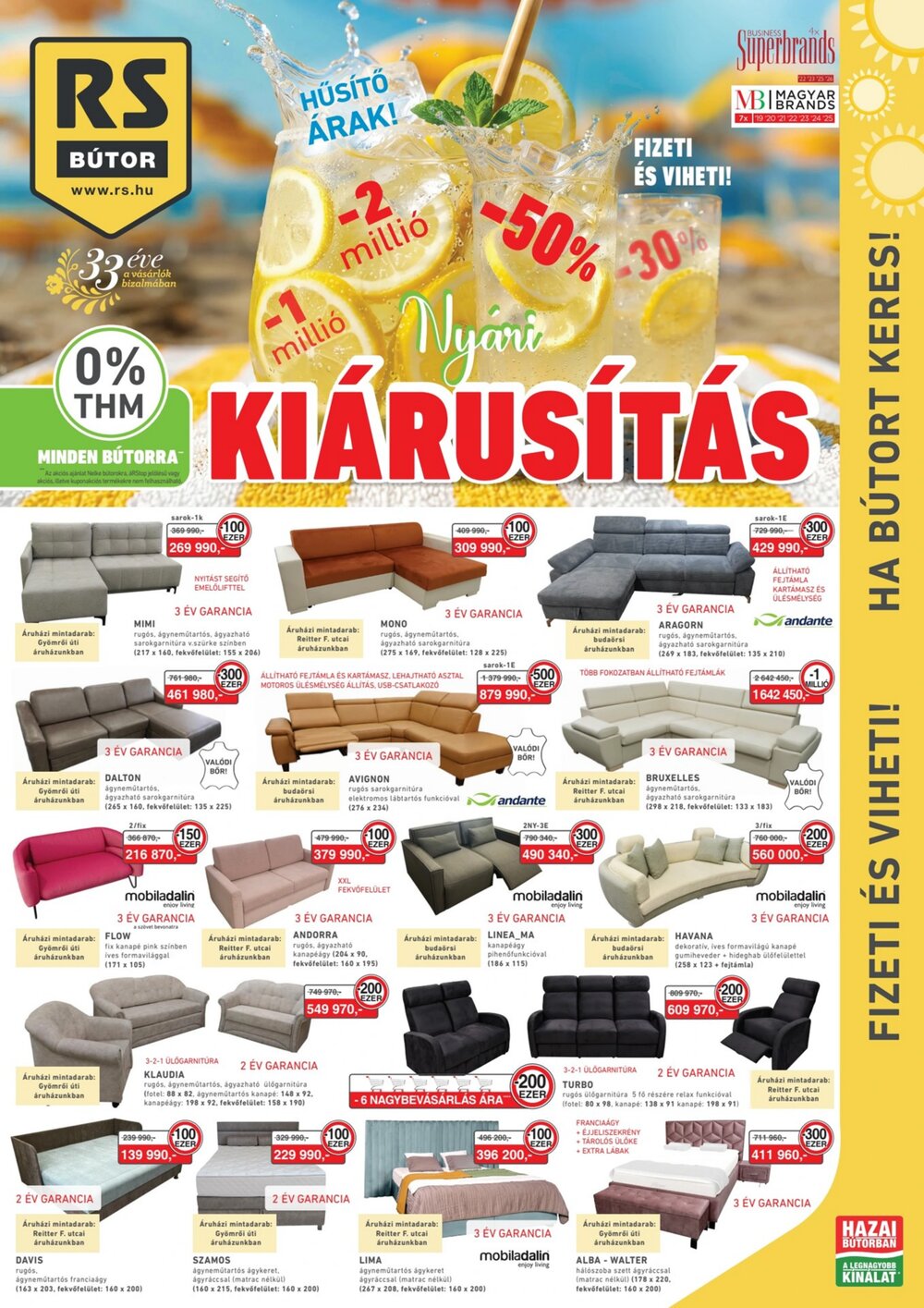 RS Bútor akciós újság 2026.07.01-től - 1. oldal.