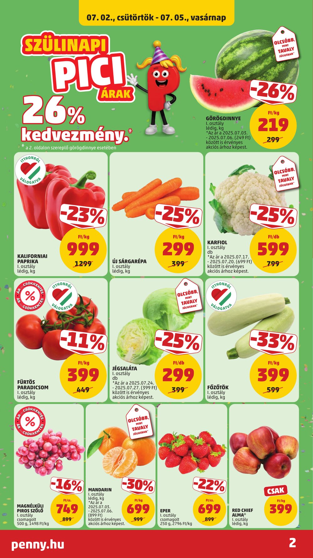 Penny Market akciós újság 2026.07.02-től - 2. oldal.