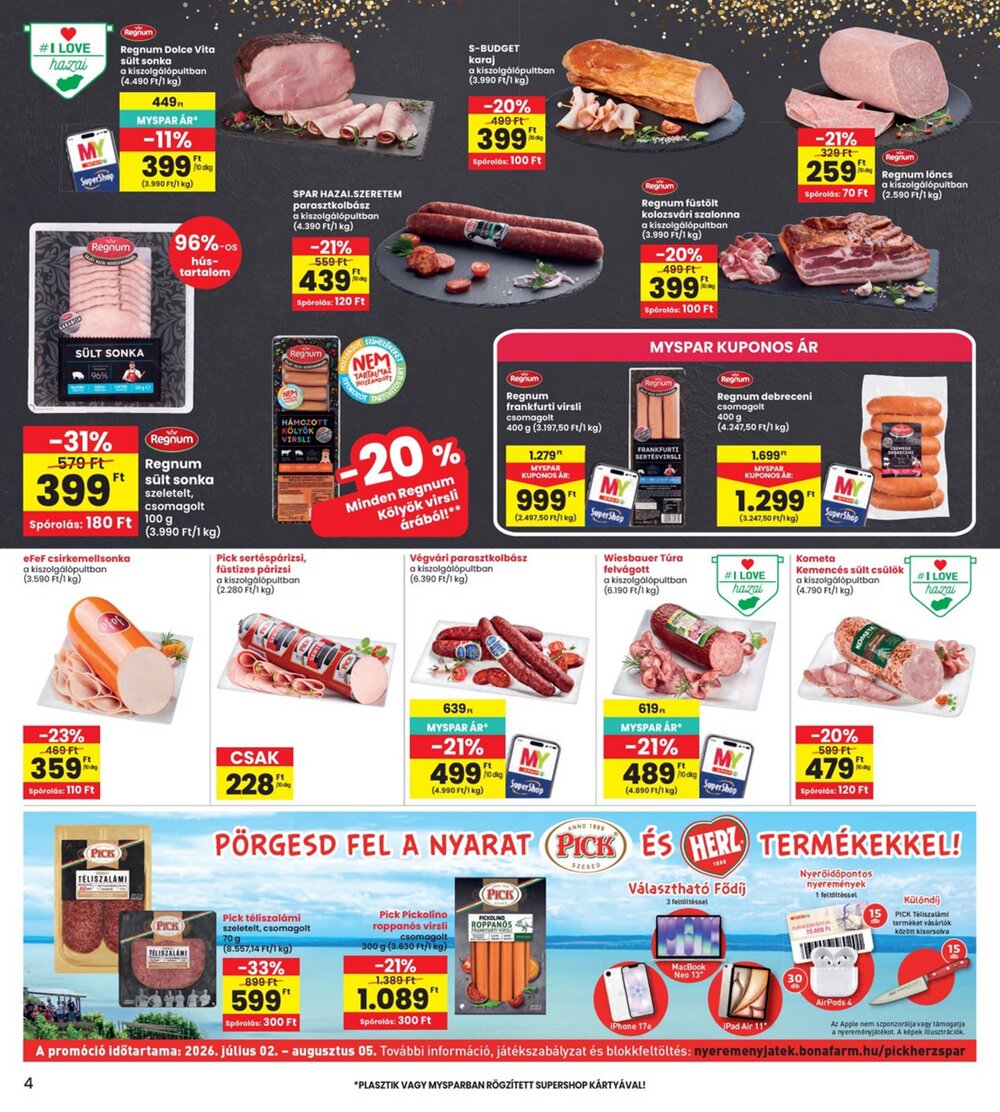 Interspar akciós újság 2026.07.02-től - 4. oldal.
