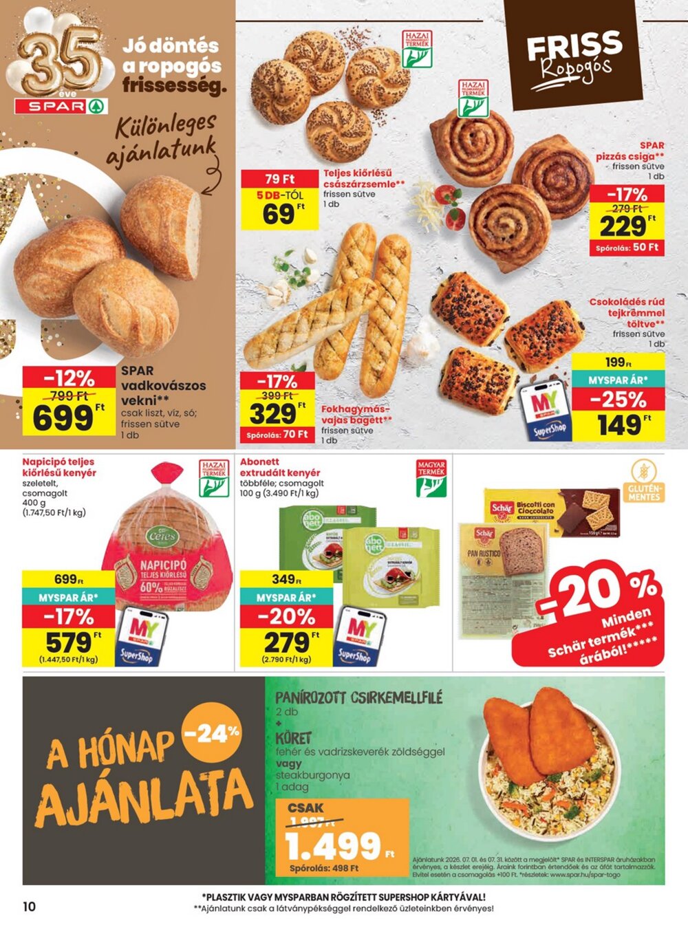 Spar akciós újság 2026.07.02-től - 10. oldal.