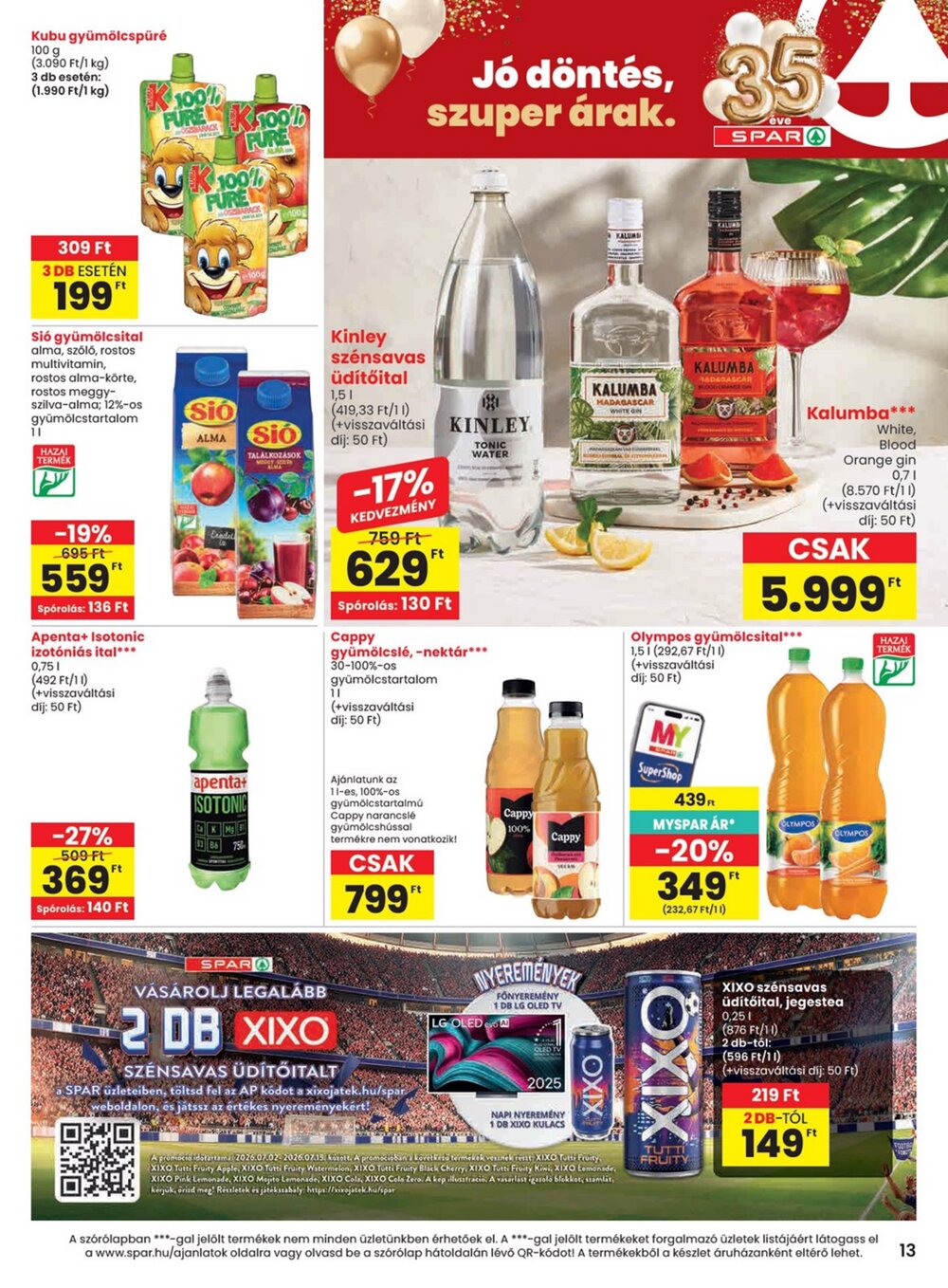 Spar akciós újság 2026.07.02-től - 13. oldal.
