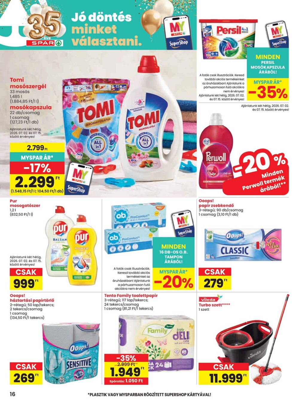 Spar akciós újság 2026.07.02-től - 16. oldal.