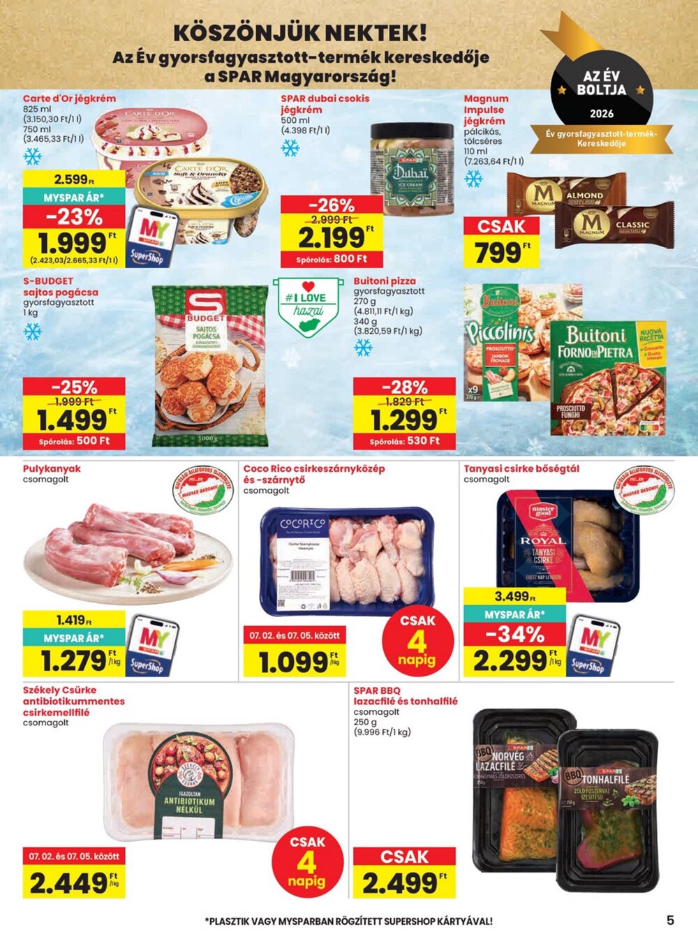 Spar akciós újság 2026.07.02-től - 5. oldal.
