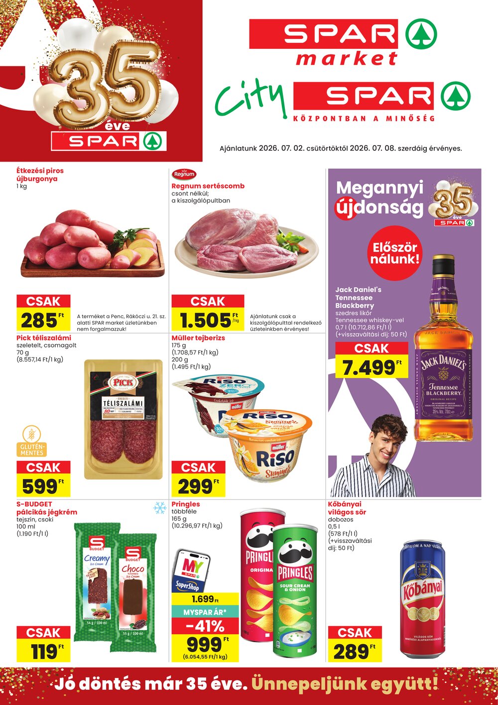 Spar Market akciós újság 2026.07.02-től - 1. oldal.