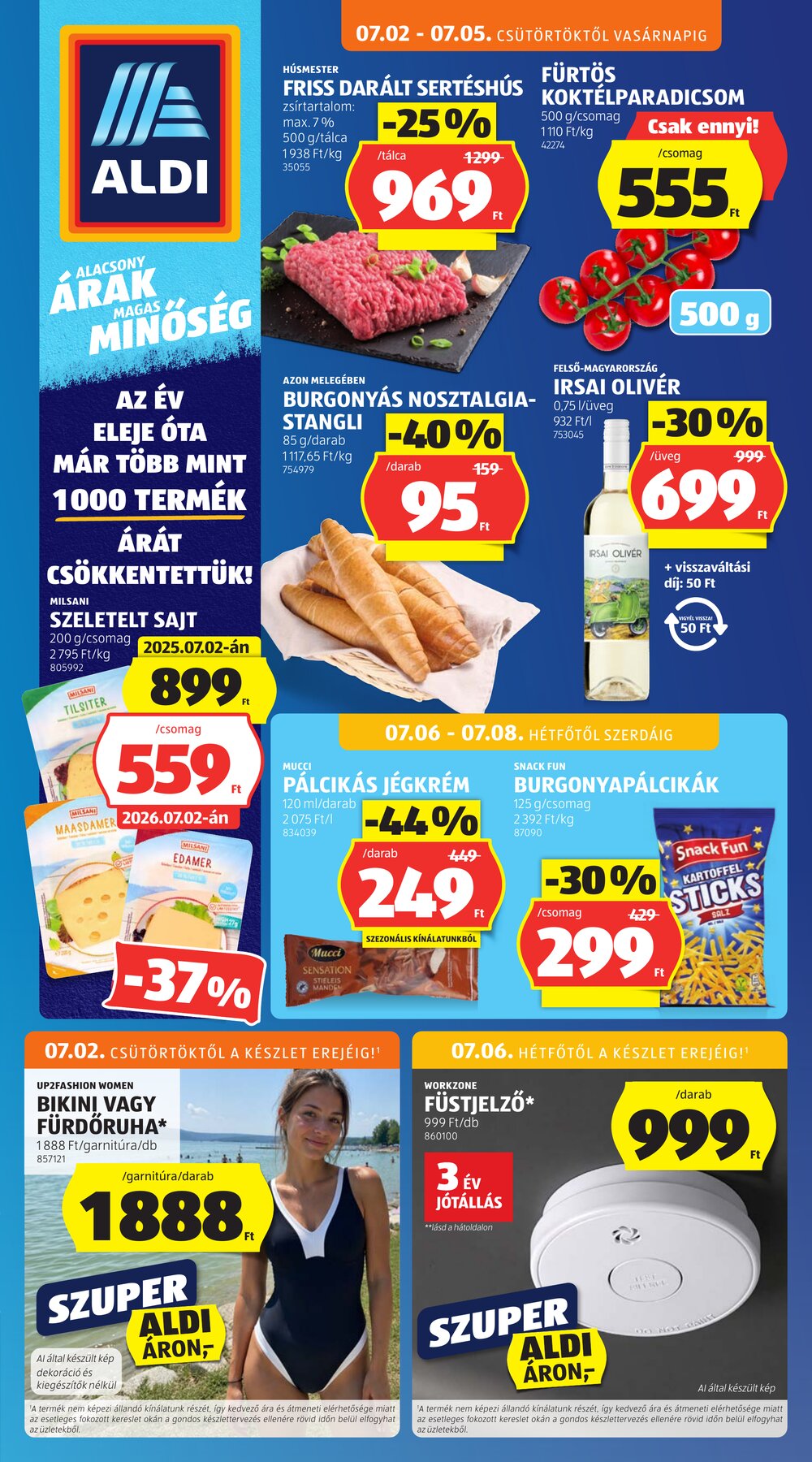 Aldi akciós újság 2026.07.02-től - 1. oldal.