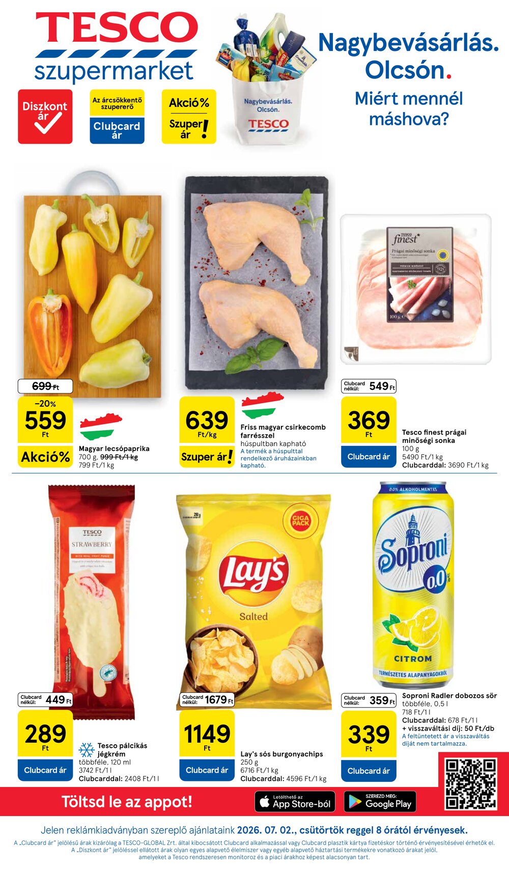 Tesco akciós újság 2026.07.02-től - 1. oldal.