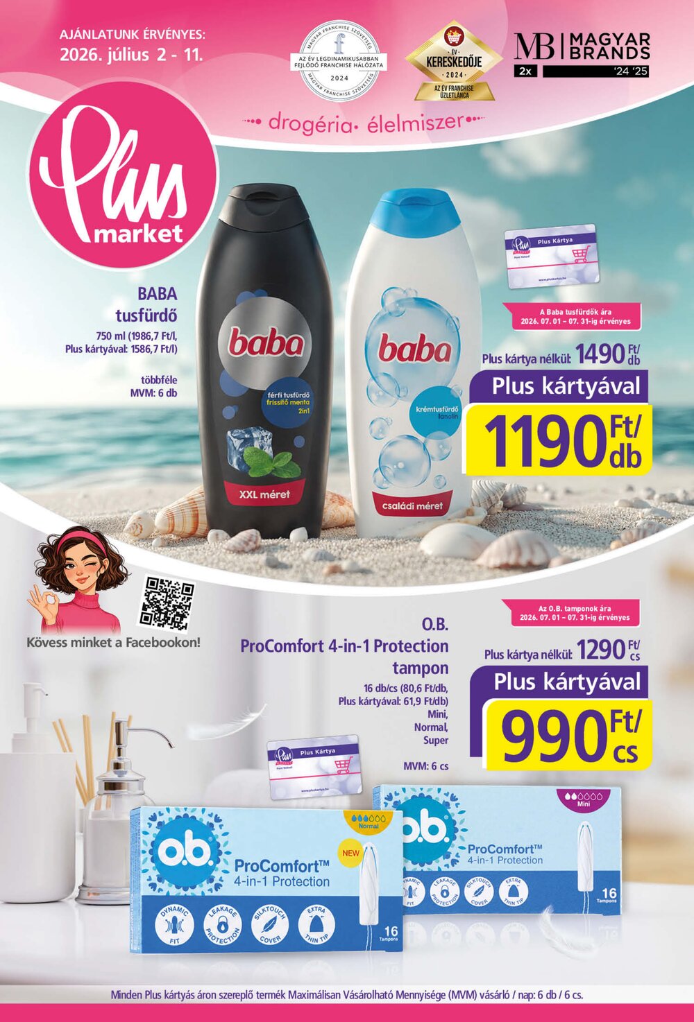 PlusMarket akciós újság 2026.07.02-től - 1. oldal.