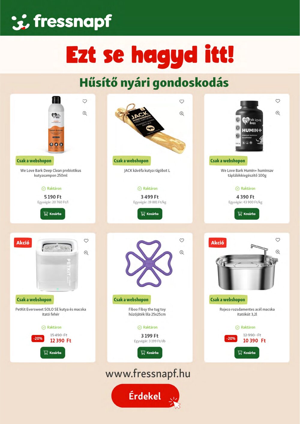 Fressnapf akciós újság 2026.07.02-től - 16. oldal.