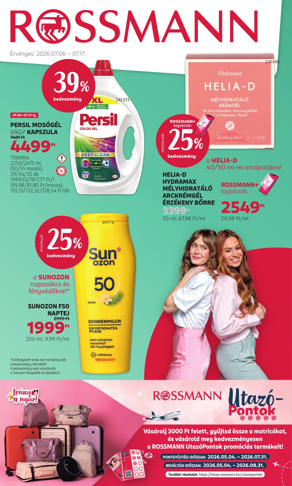 Rossmann akciós újság 2026.07.06-tól - 1. oldal.