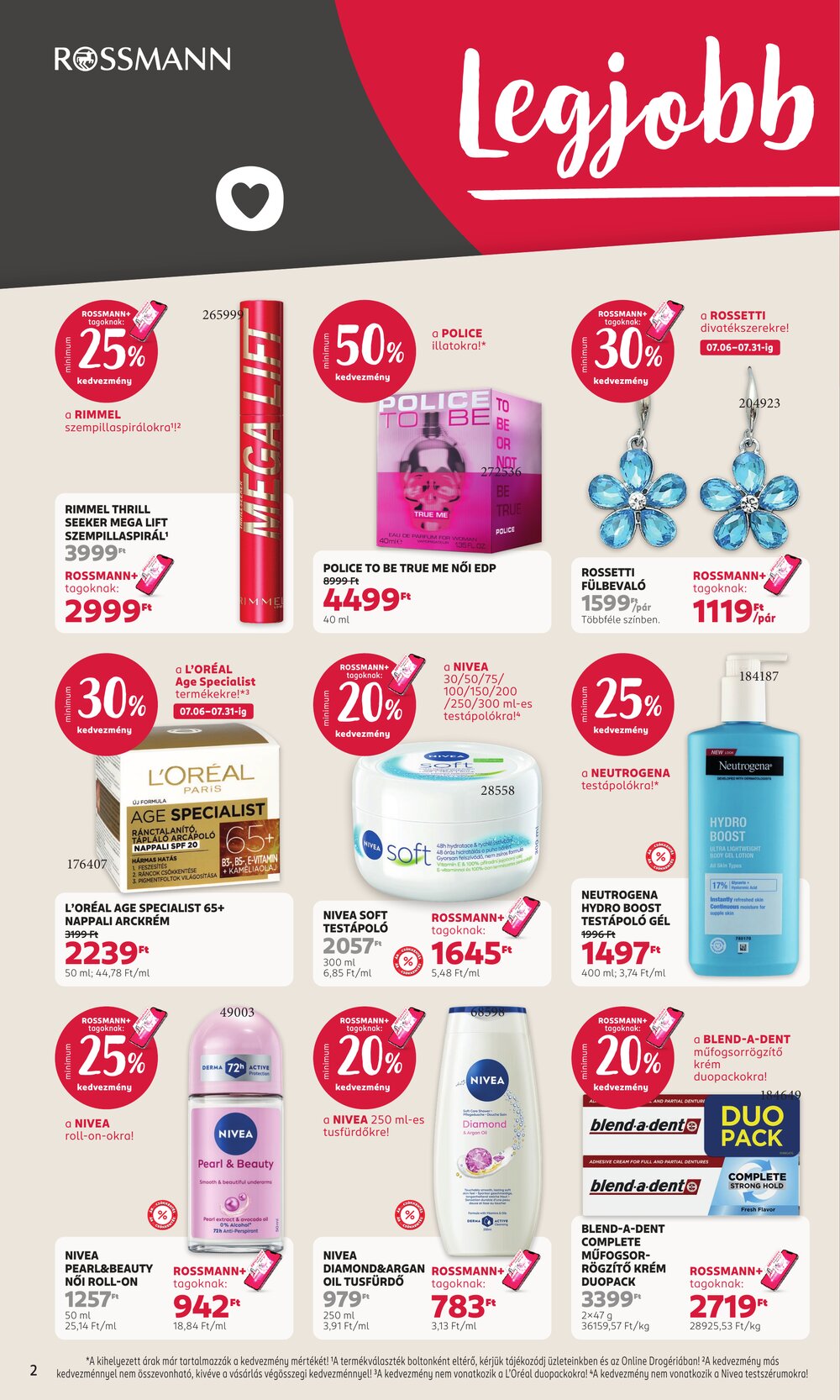 Rossmann akciós újság 2026.07.06-tól - 2. oldal.