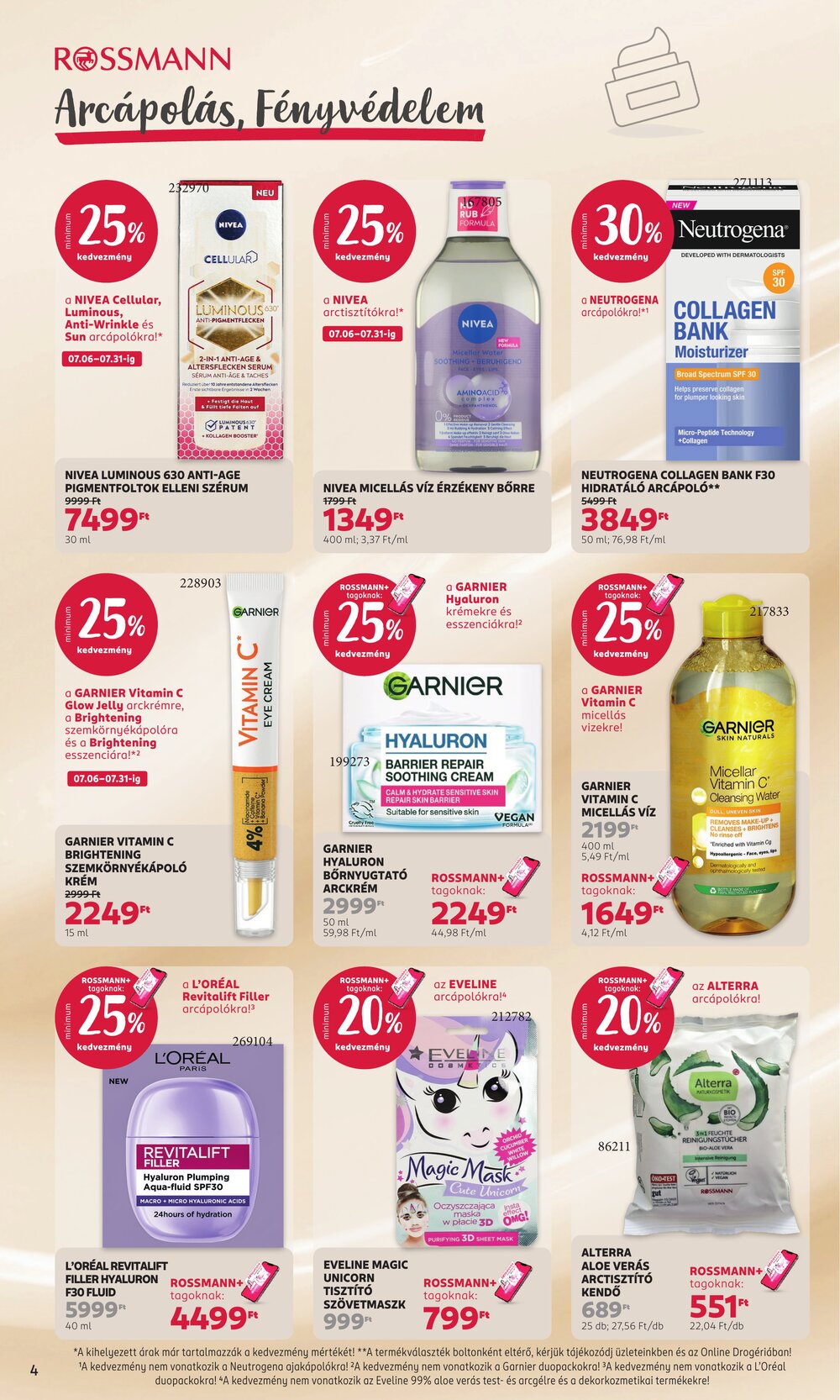 Rossmann akciós újság 2026.07.06-tól - 4. oldal.