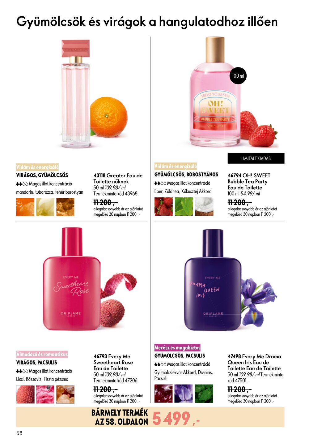 Oriflame akciós újság 2026.07.08-tól - 58. oldal.