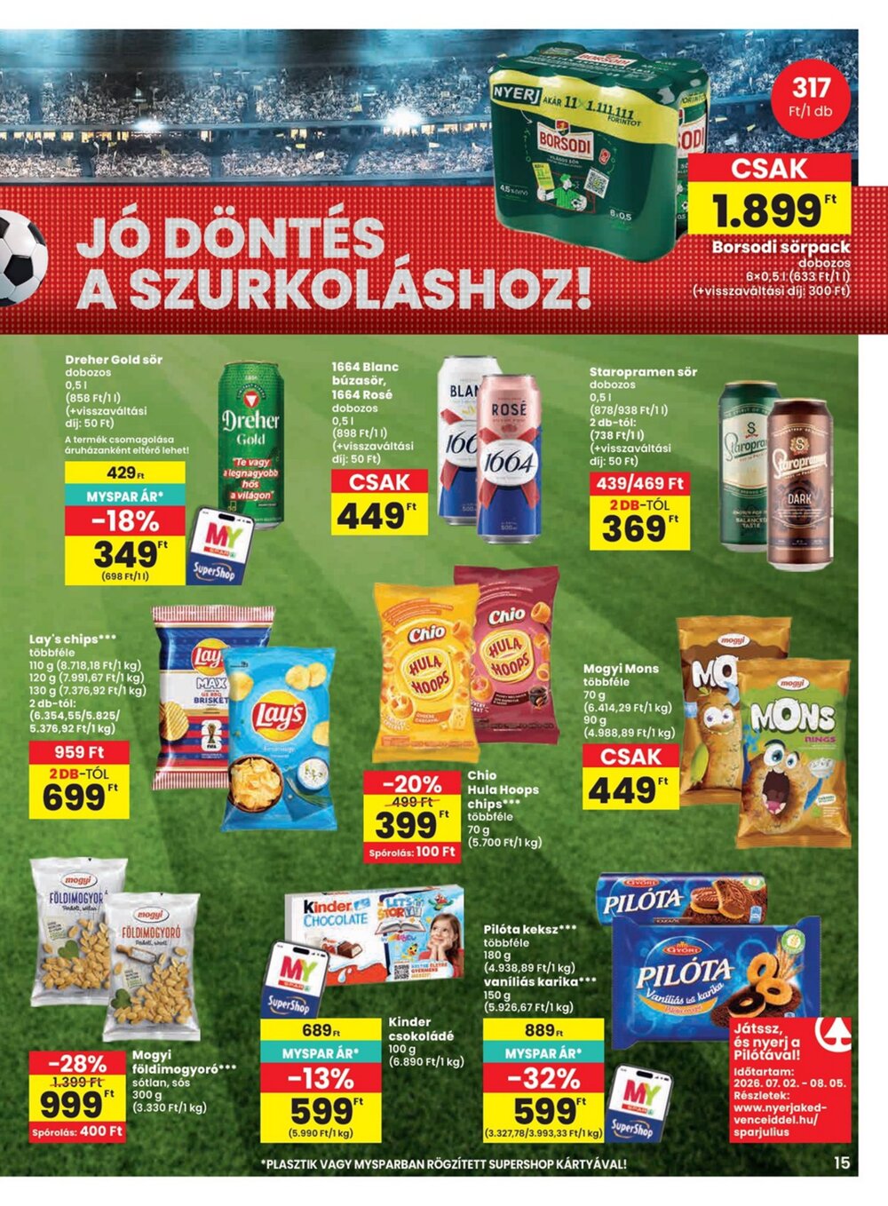 Spar akciós újság 2026.07.09-től - 15. oldal.