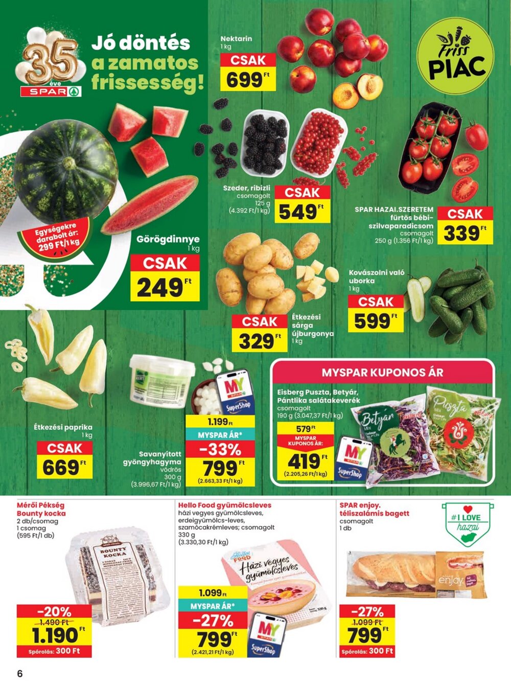 Spar akciós újság 2026.07.09-től - 6. oldal.