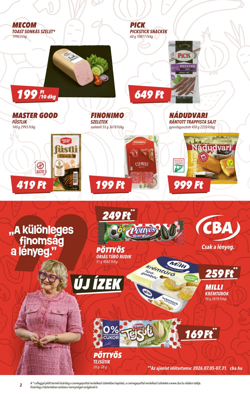 CBA akciós újság 2026.07.09-től - 2. oldal.