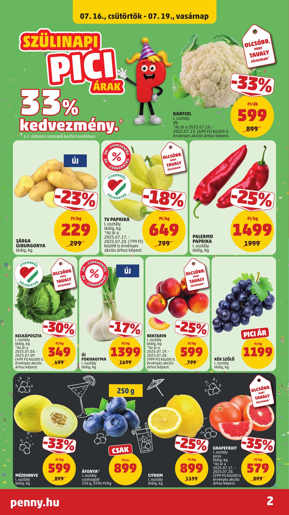 Penny Market akciós újság 2026.07.16-tól - 2. oldal.