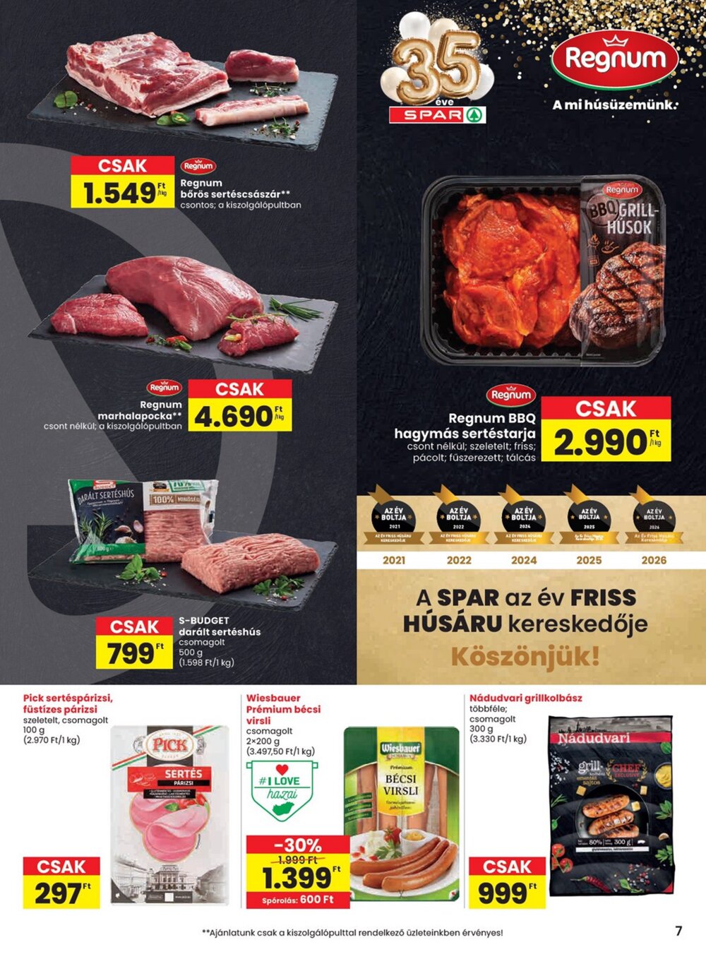 Spar akciós újság 2026.07.16-tól - 7. oldal.