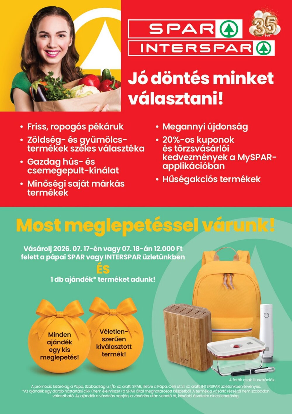 Spar akciós újság 2026.07.16-tól - 1. oldal.