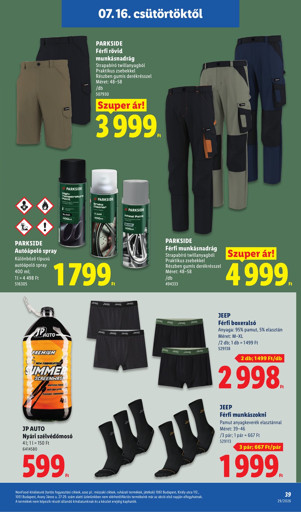 Lidl akciós újság 2026.07.16-tól - 39. oldal.
