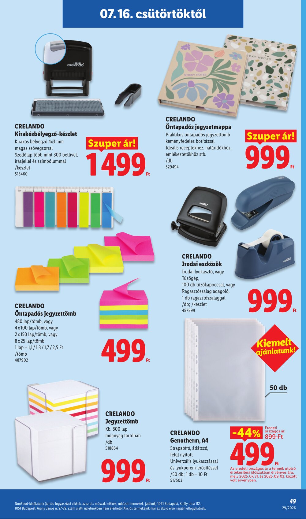 Lidl akciós újság 2026.07.16-tól - 49. oldal.