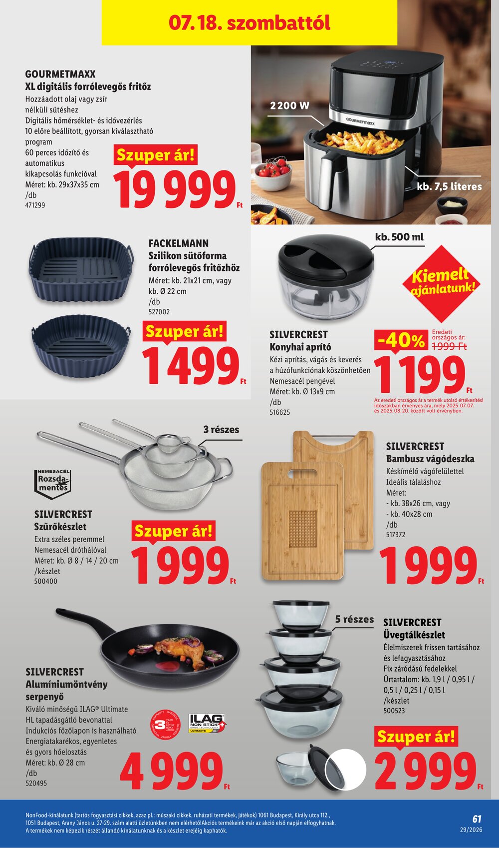 Lidl akciós újság 2026.07.16-tól - 61. oldal.