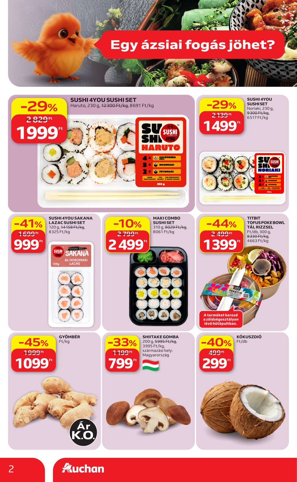 Auchan akciós újság 2026.07.16-tól - 2. oldal.