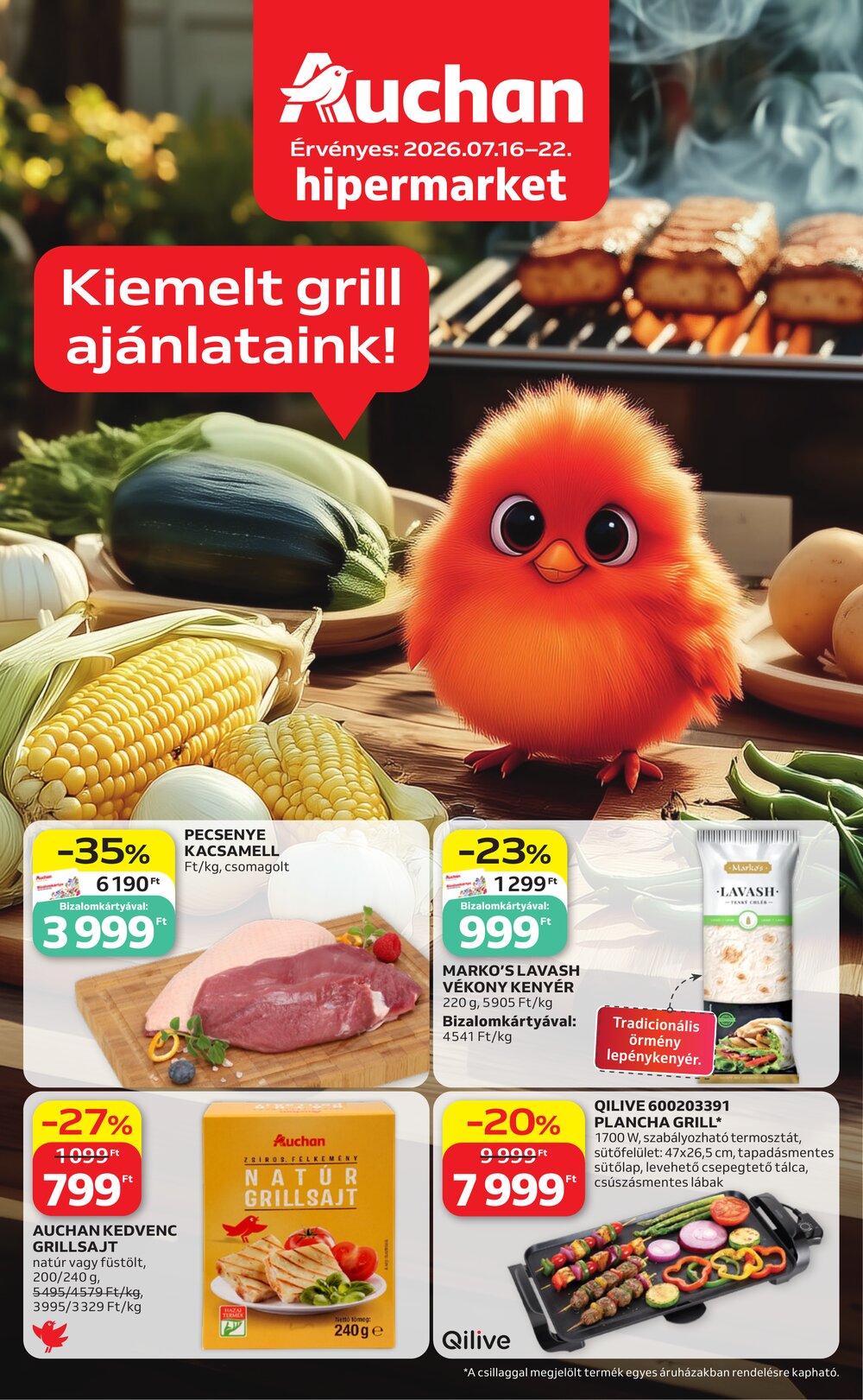 Auchan akciós újság 2026.07.16-tól - 1. oldal.