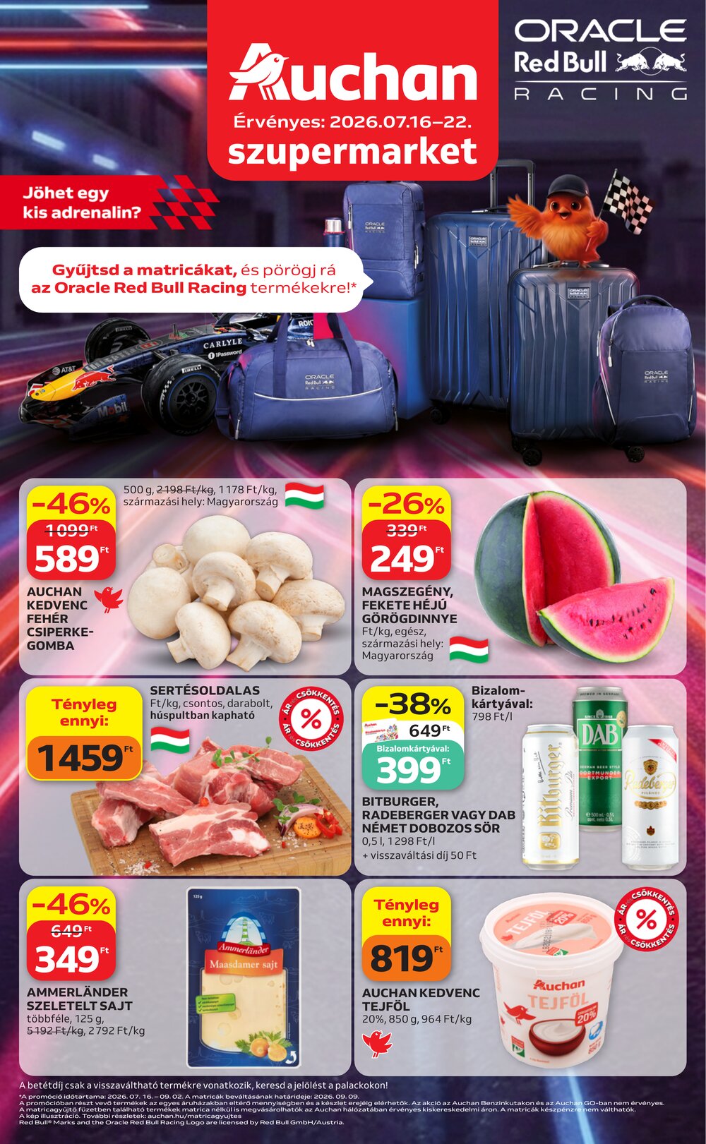Auchan akciós újság 2026.07.16-tól - 1. oldal.