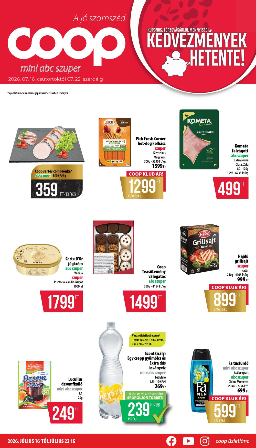 Coop akciós újság 2026.07.16-tól - 1. oldal.