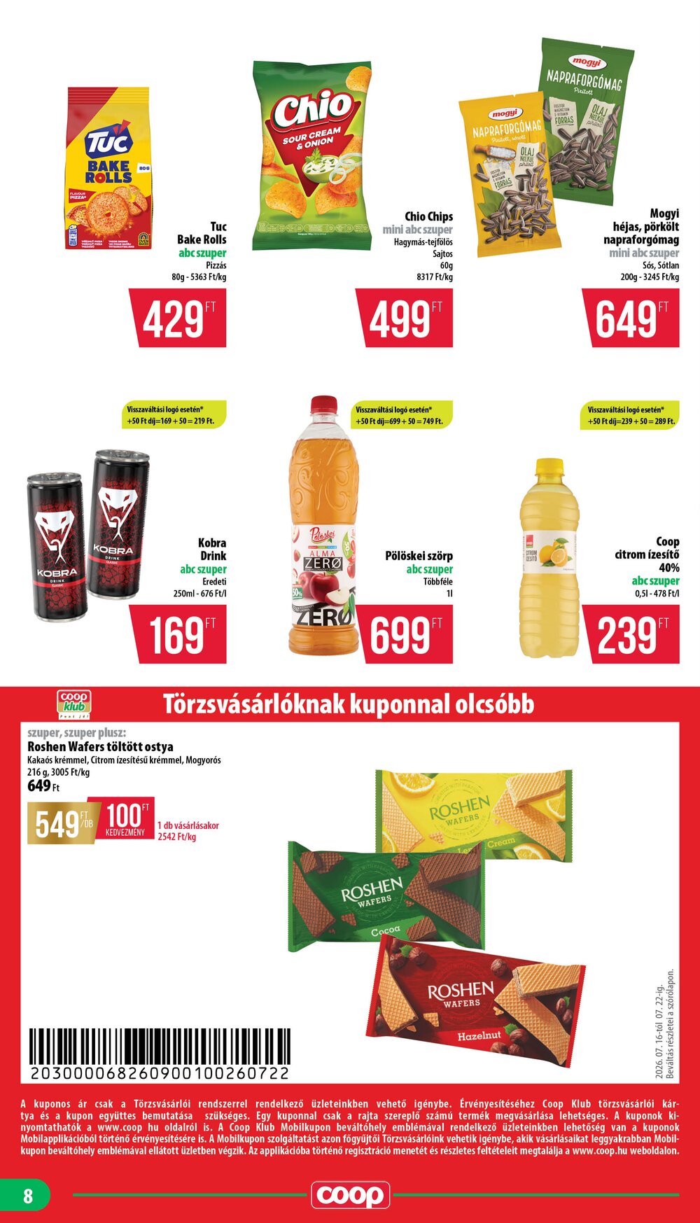 Coop akciós újság 2026.07.16-tól - 8. oldal.
