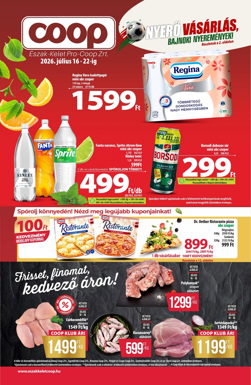 Coop akciós újság 2026.07.16-tól - 1. oldal.